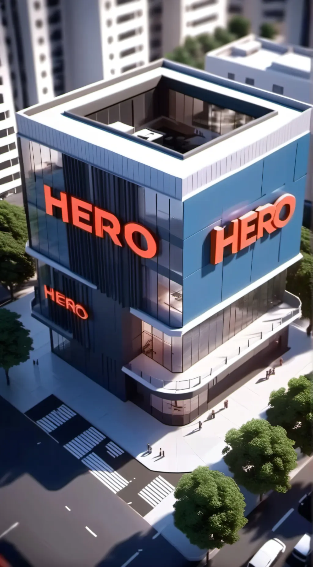 ai character: hero hq background