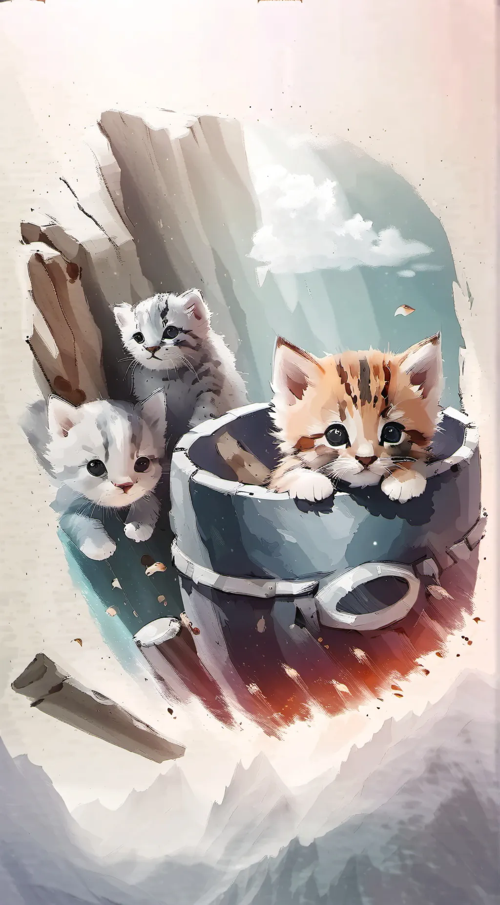 ai character: Baby cat background