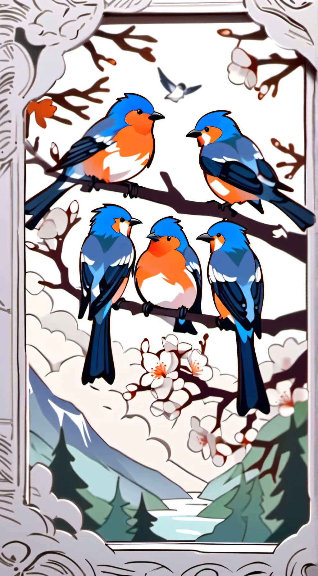 ai character: BIRD SCHOOL!  background