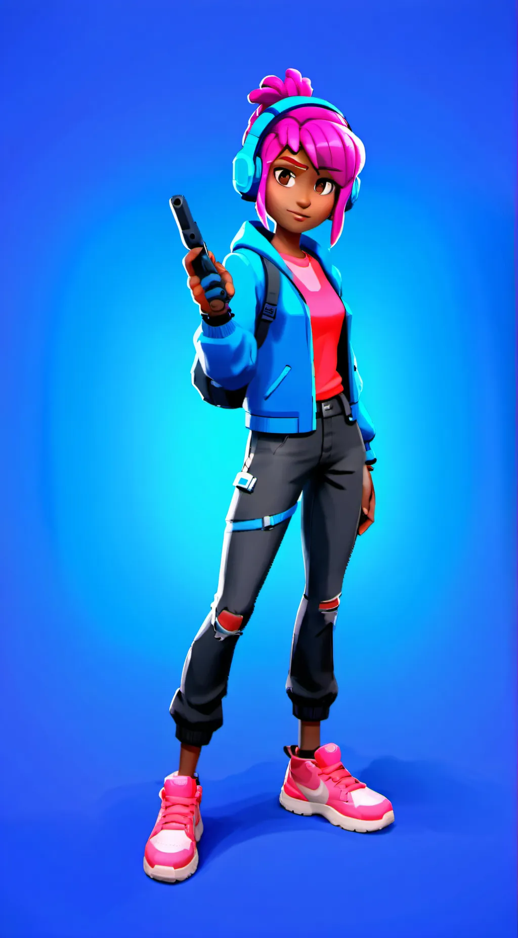 ai character: Shelly (brawlstars background