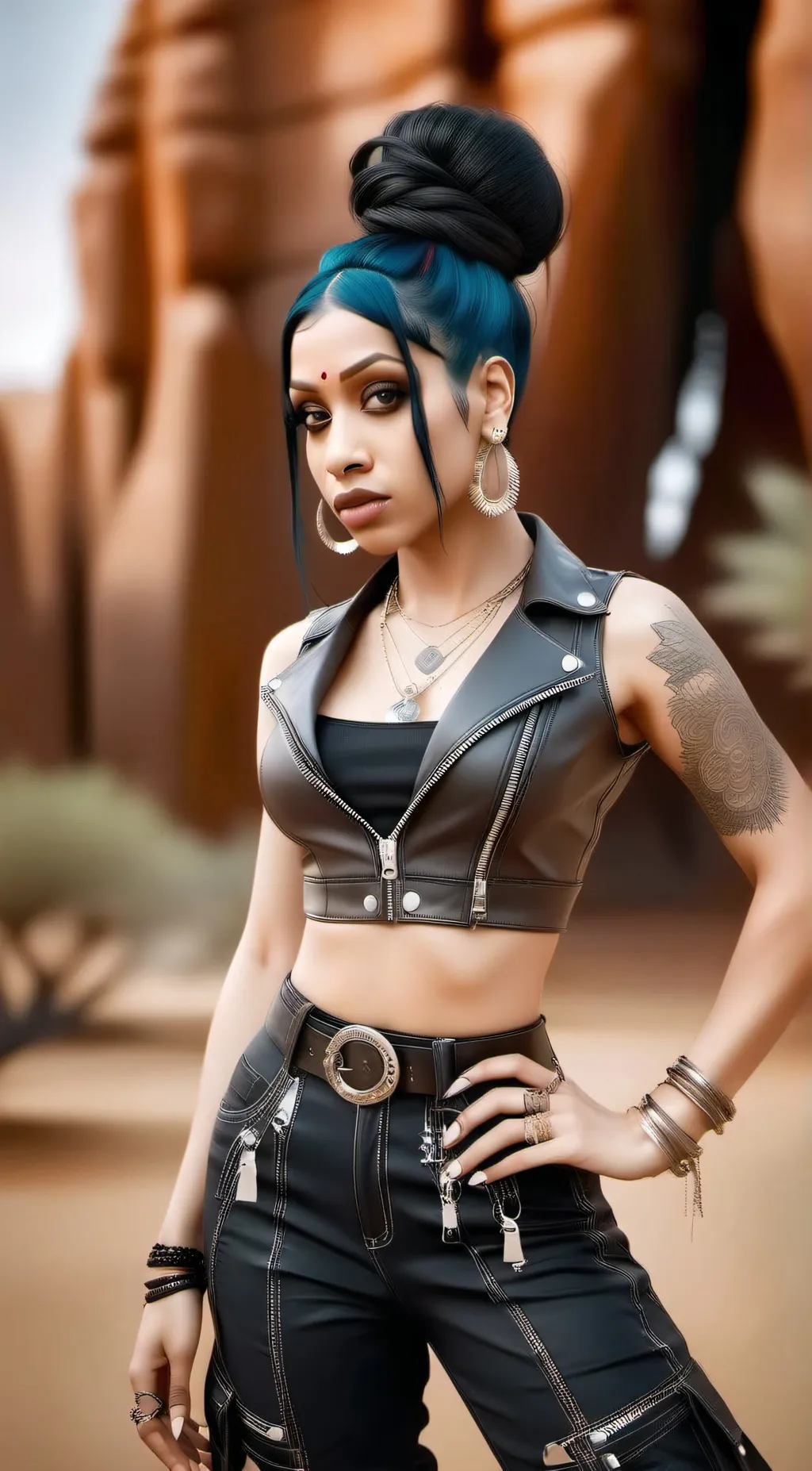 ai character: Cardi B  background