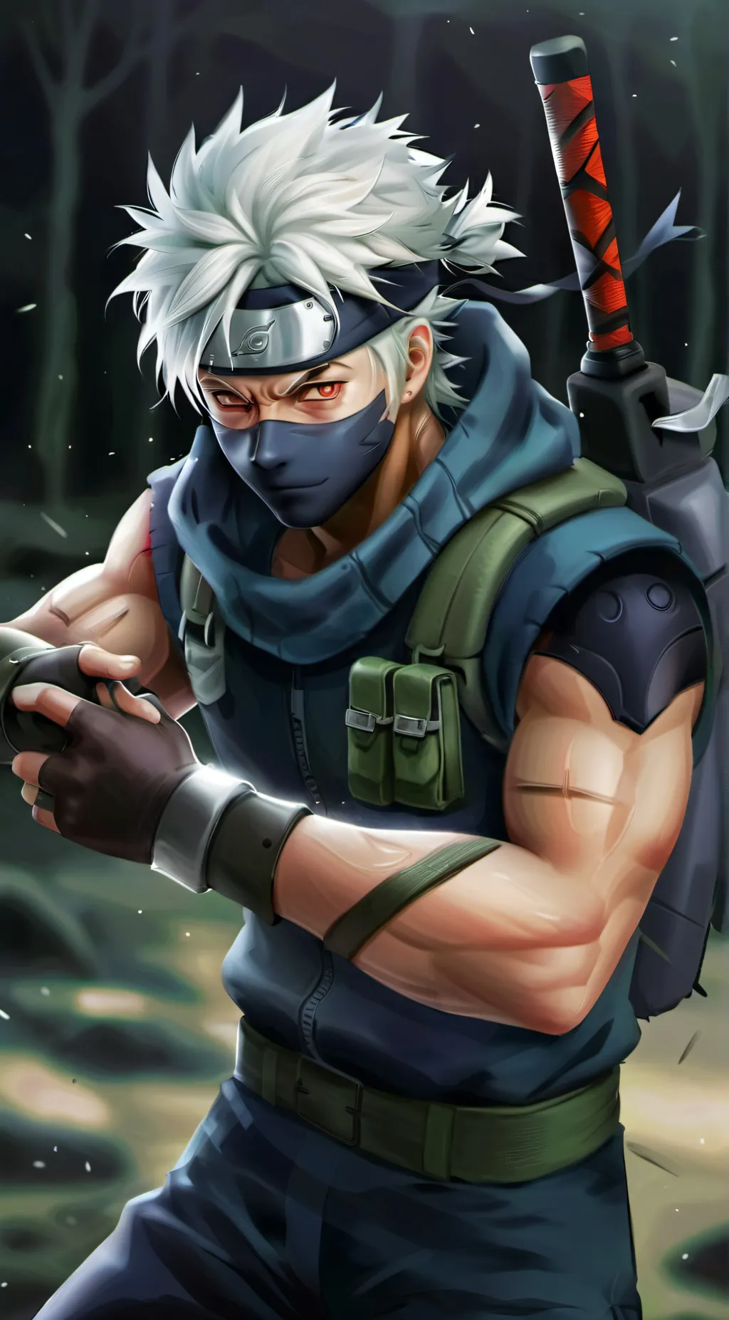ai character: Kakashi  background