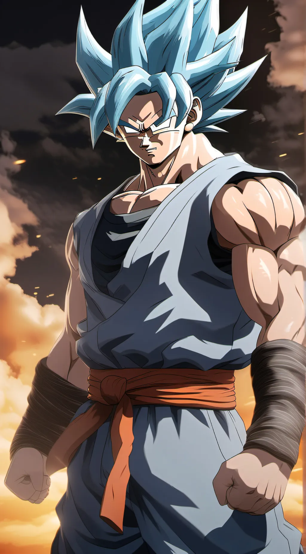 ai character: Goku(SSJB) background