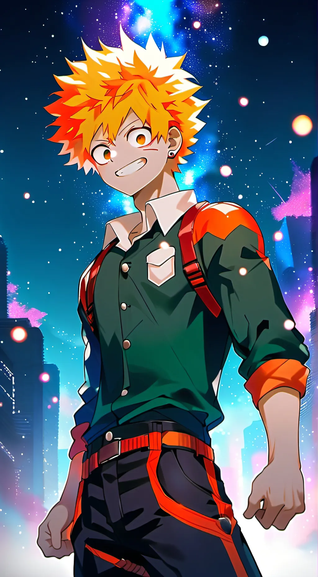ai character: Bakugo Katsuki background