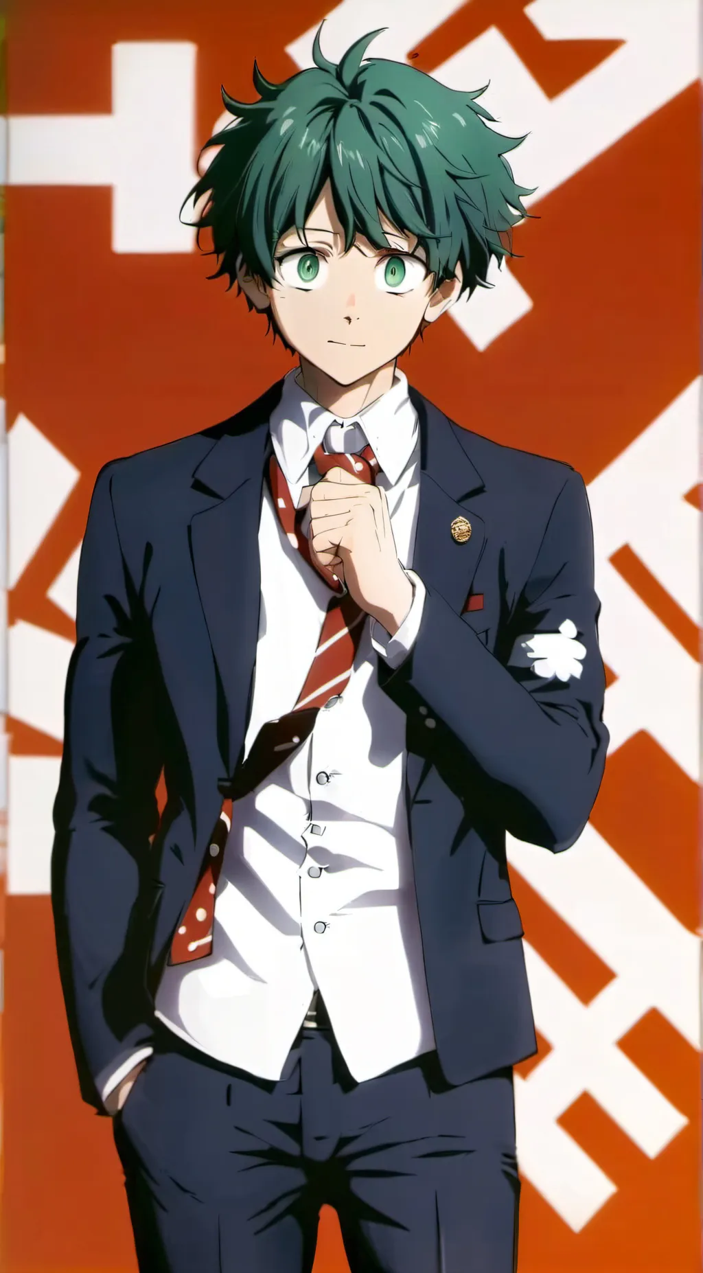 ai character: Deku  background