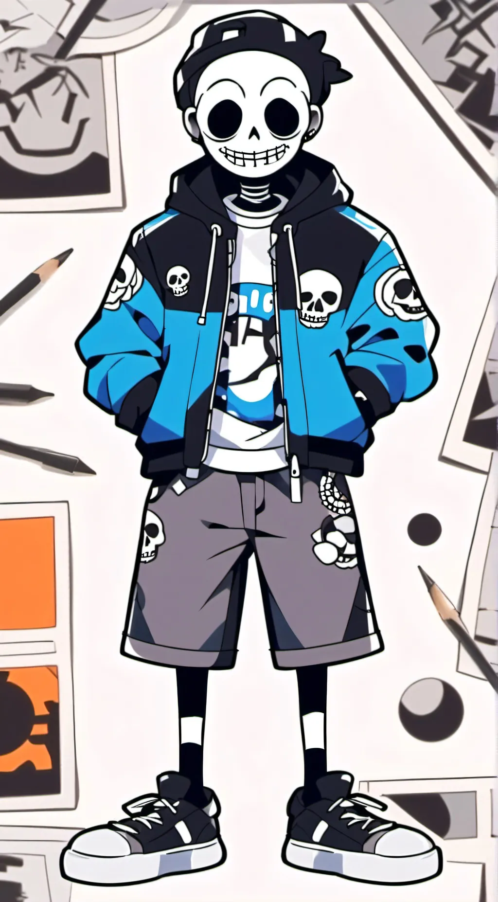 ai character: Sans background