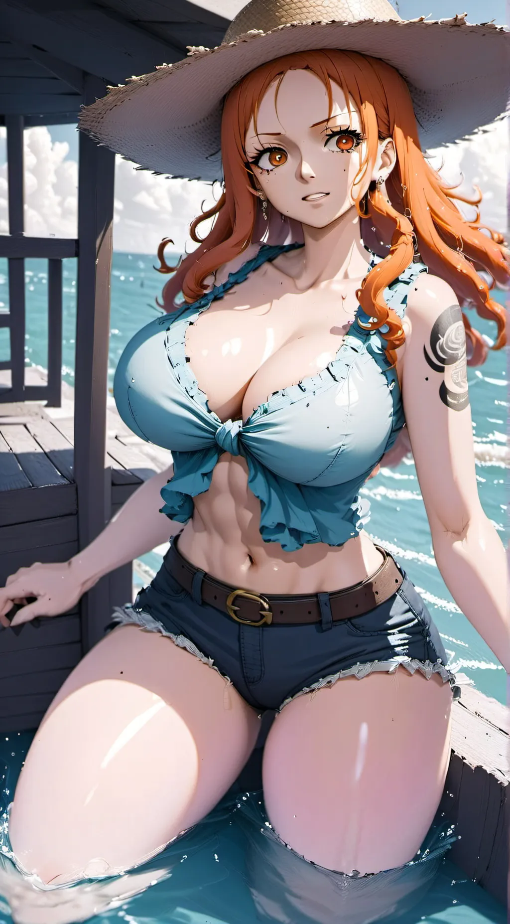 ai character: Nami  background