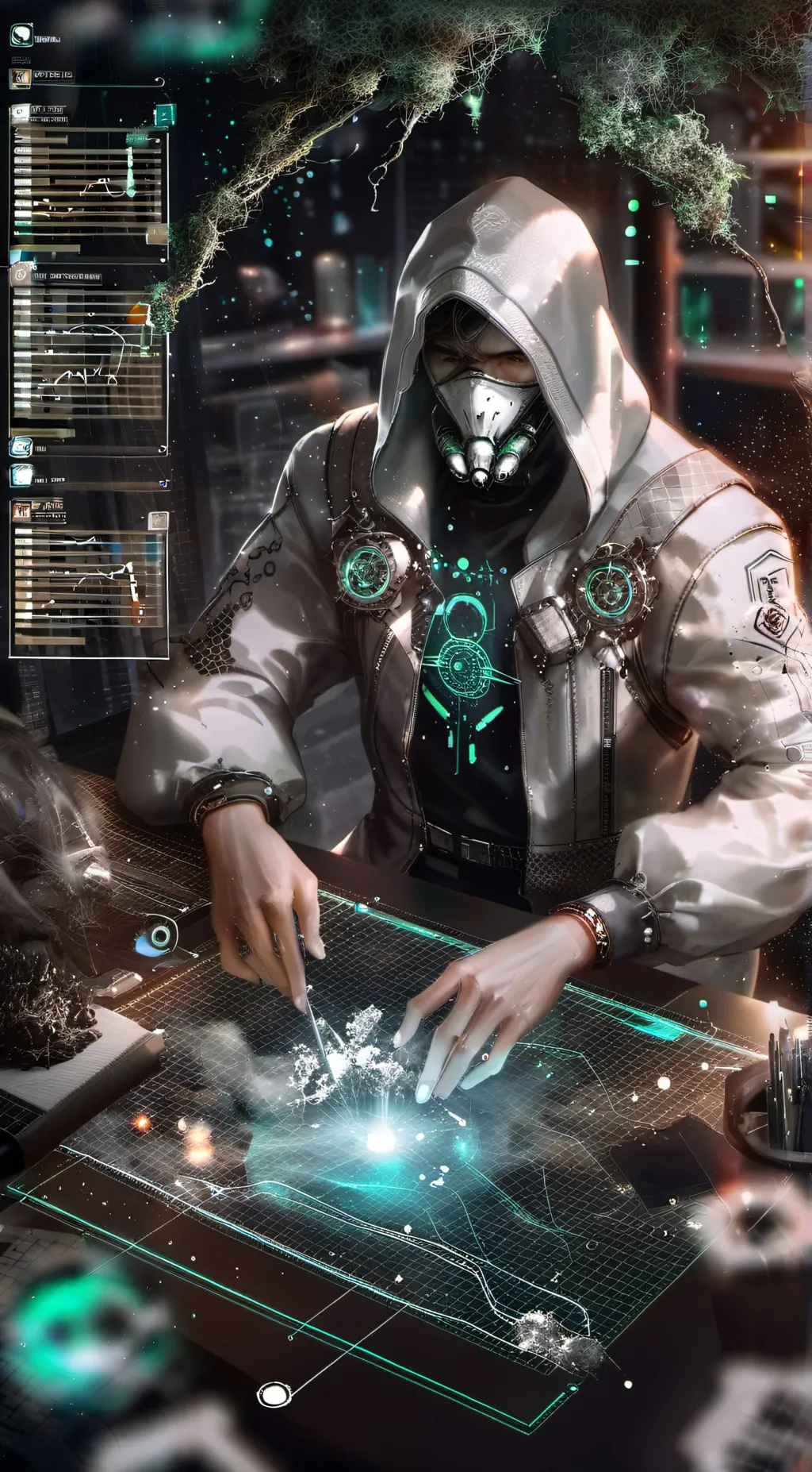 ai character: Hacker background