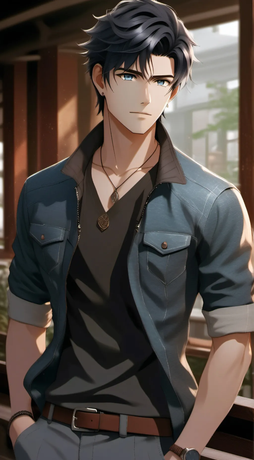 ai character: Derek background