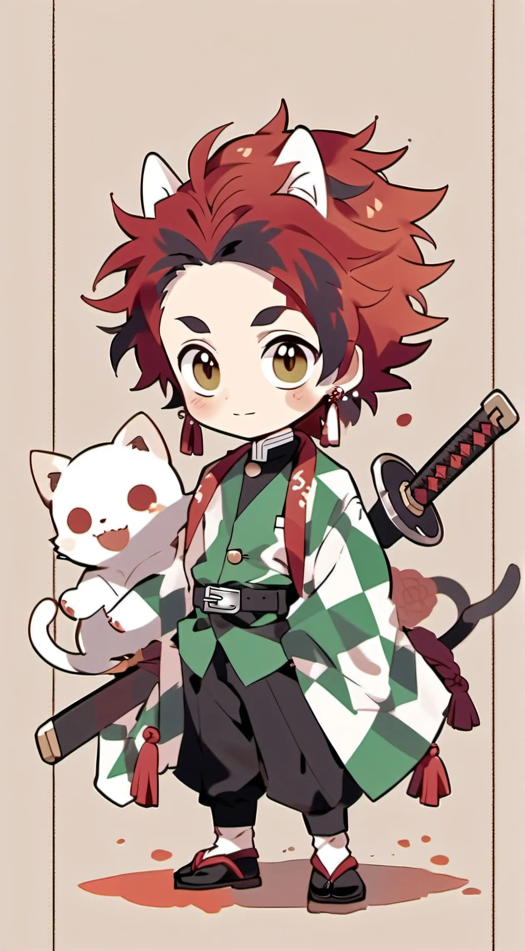 ai character: Furry Tanjiro  background
