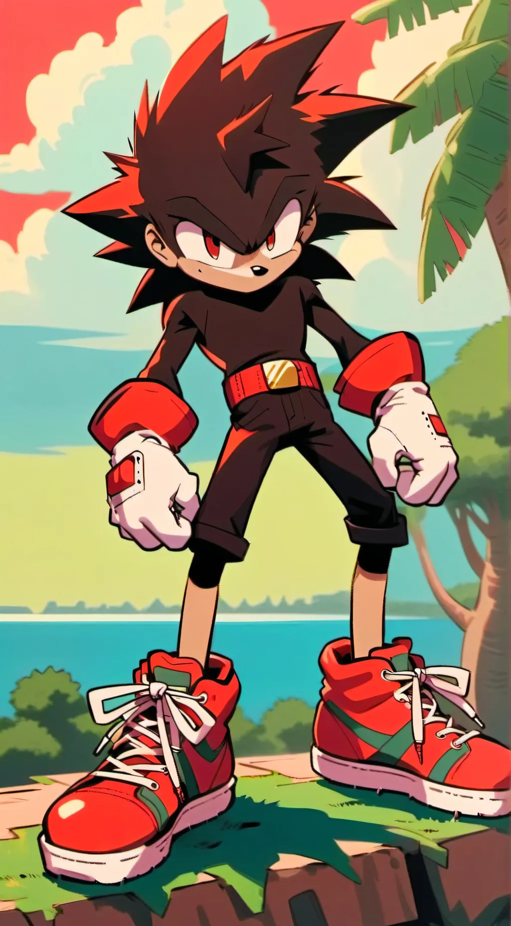 ai character: Hh x sonic background
