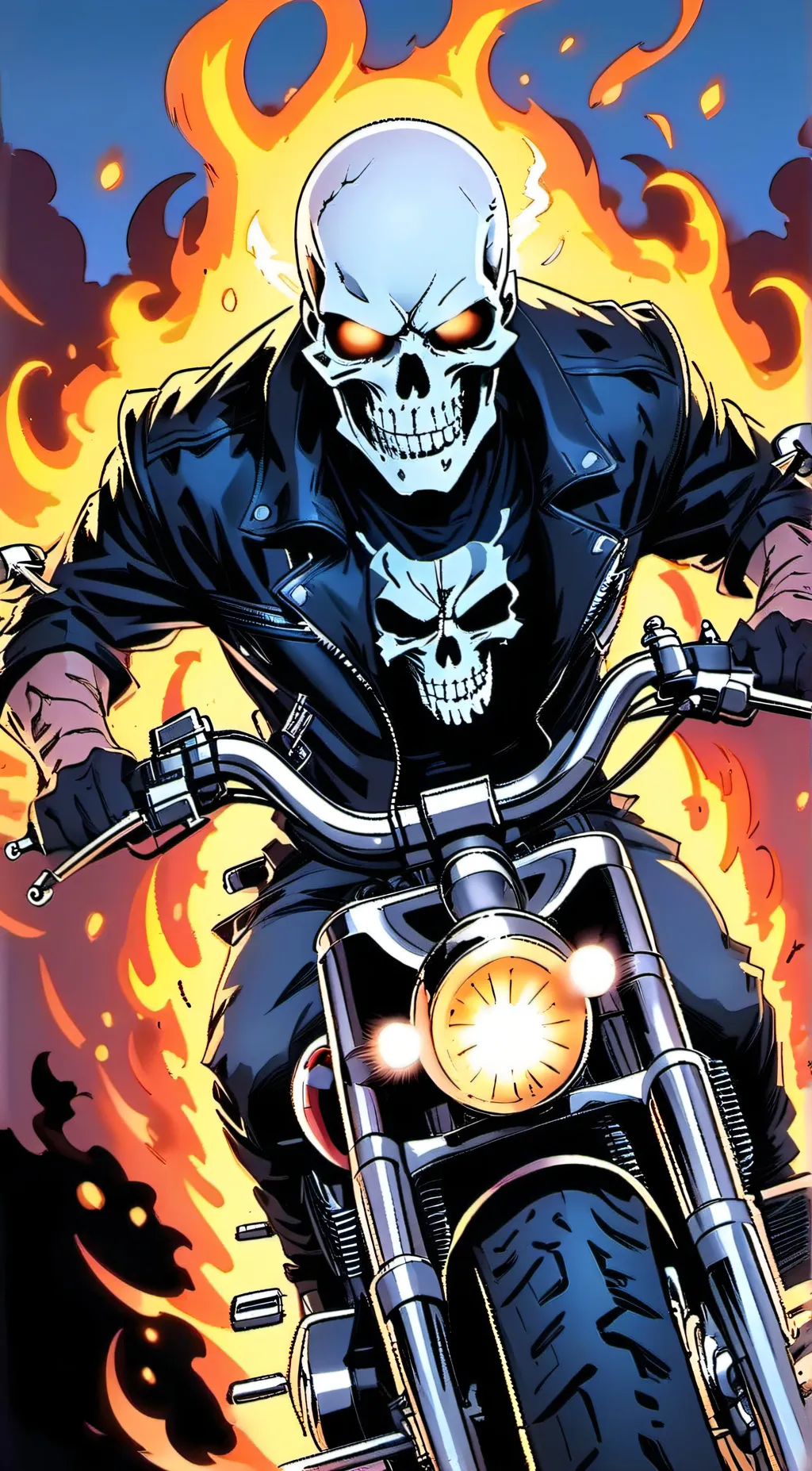 ai character: Ghost Rider  background