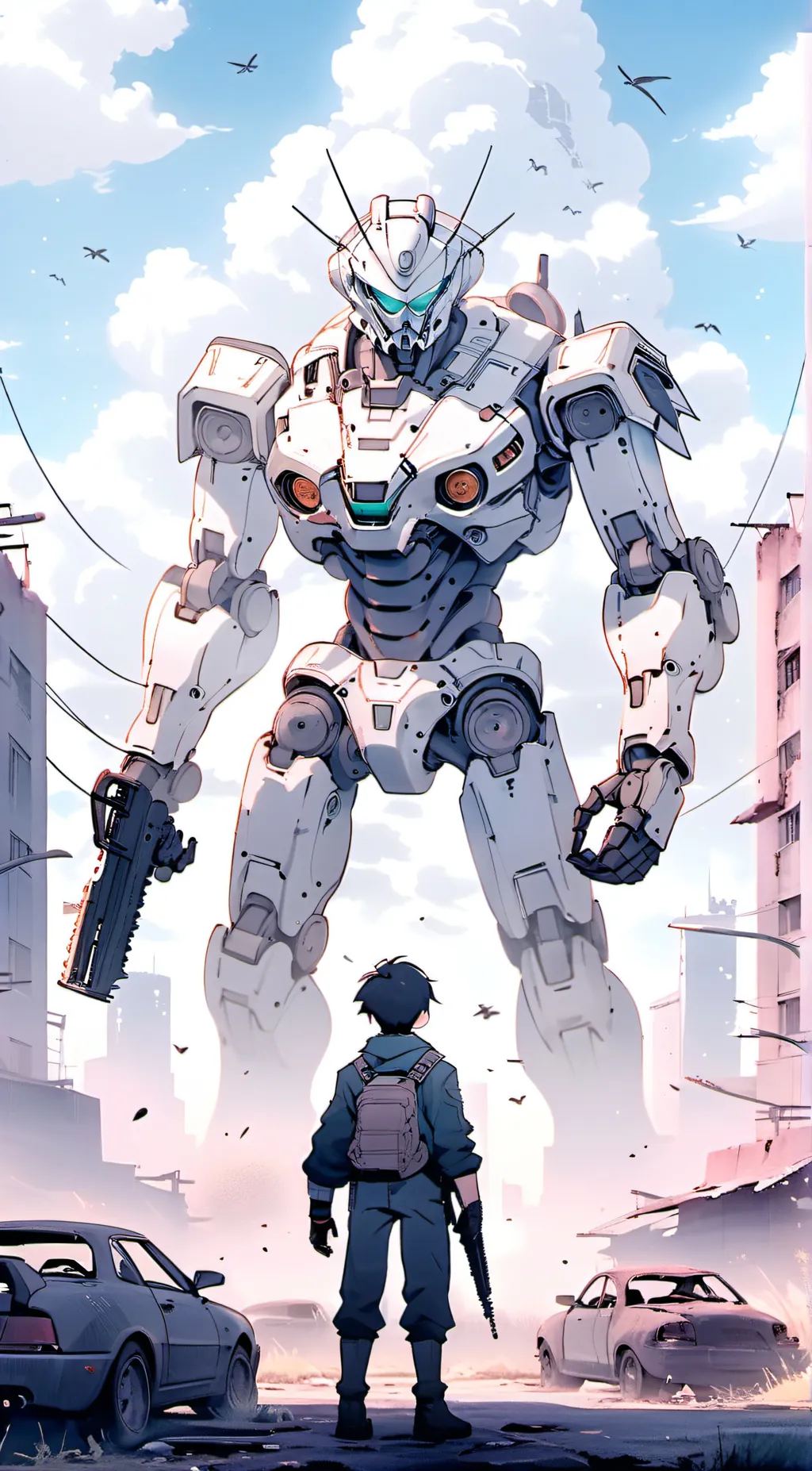 ai character: Robot invasión  background