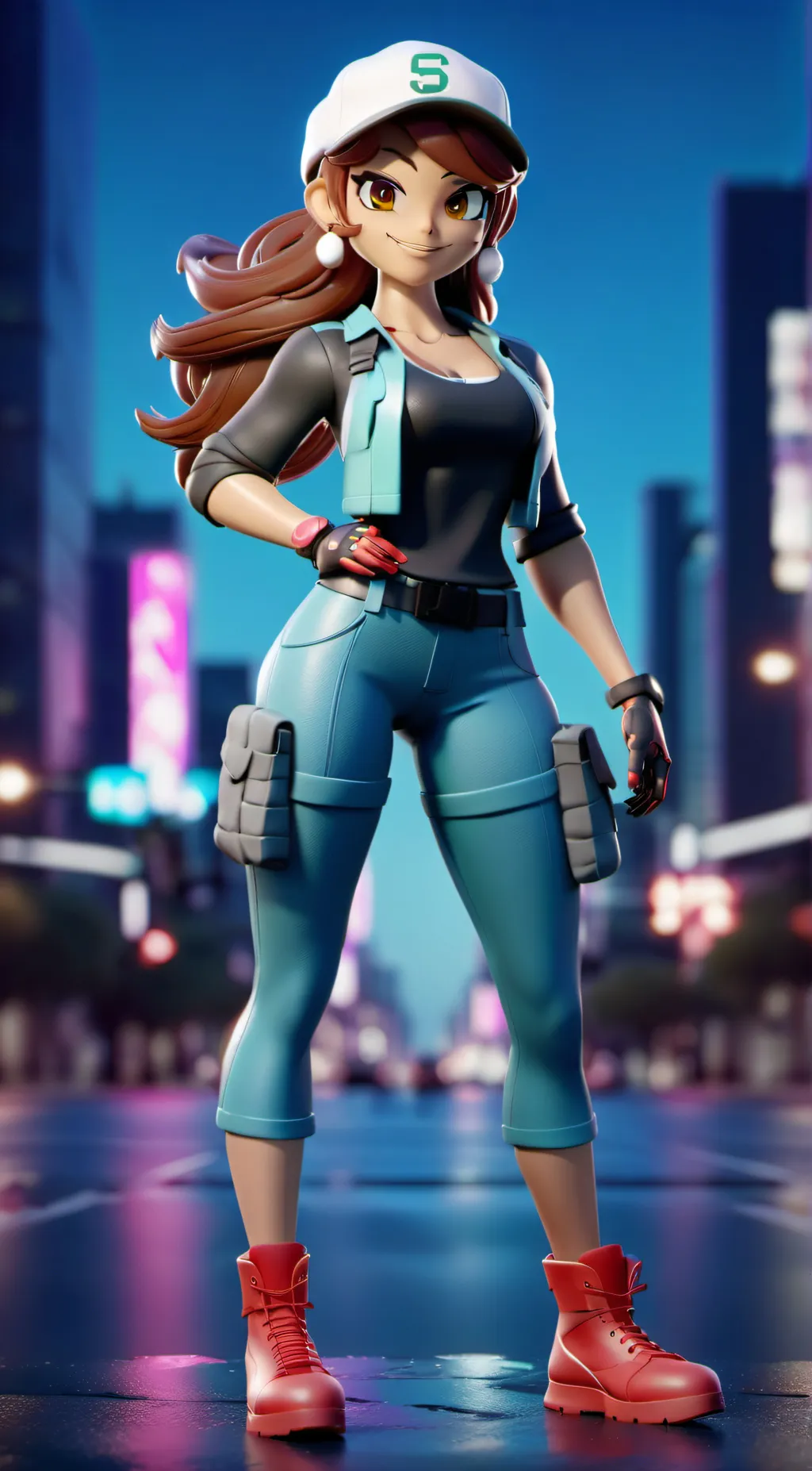 ai character: SF Champ Daisy  background