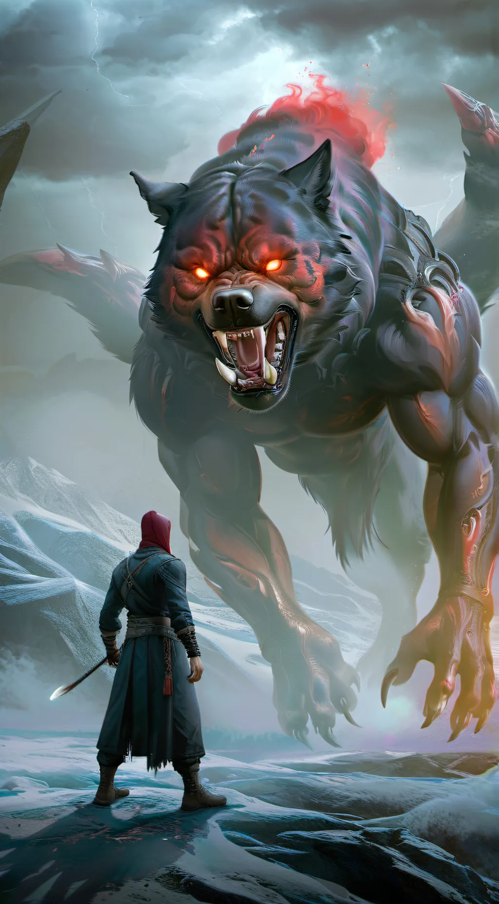 ai character: ɢɪᴀɴᴛ ᴅᴇᴍᴏɴɪᴄ ᴅᴏɢ background