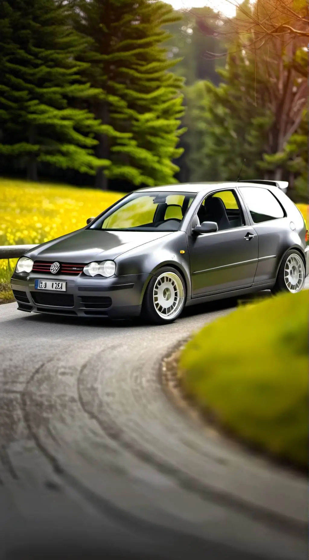 ai character: volkswagen golf 4 background