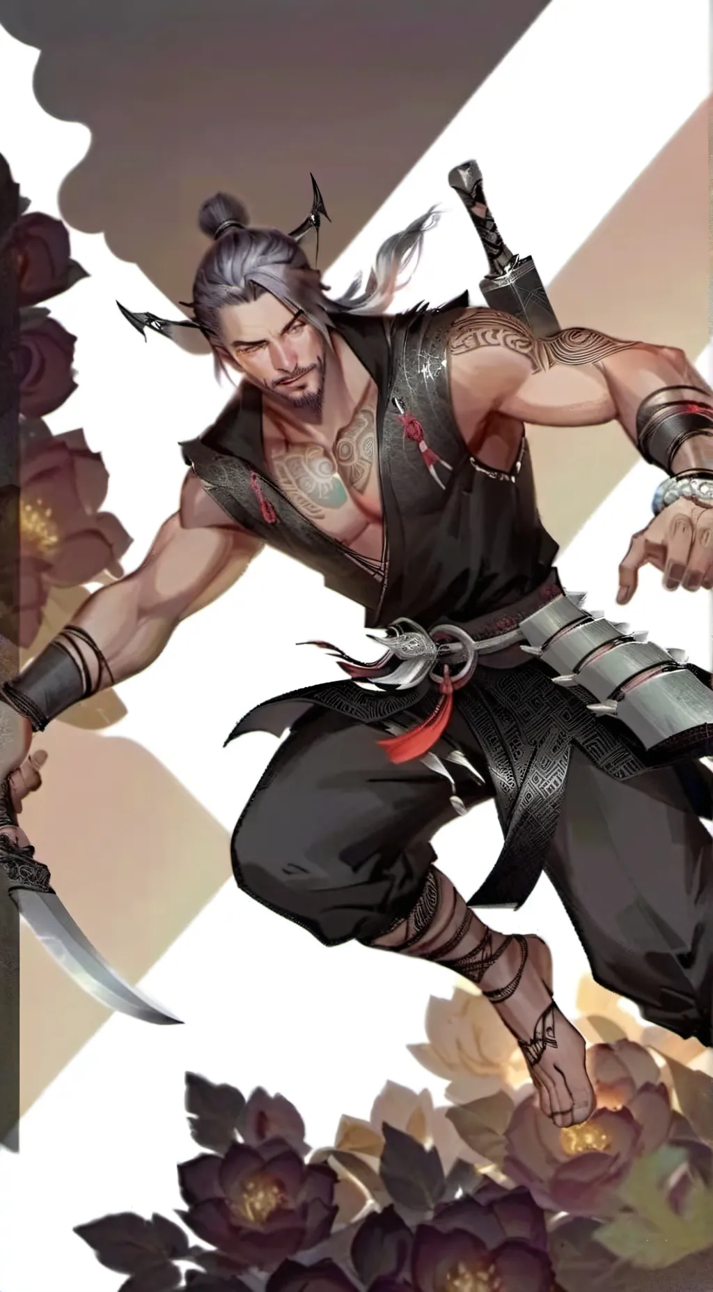 ai character: Hanzo(gay) background