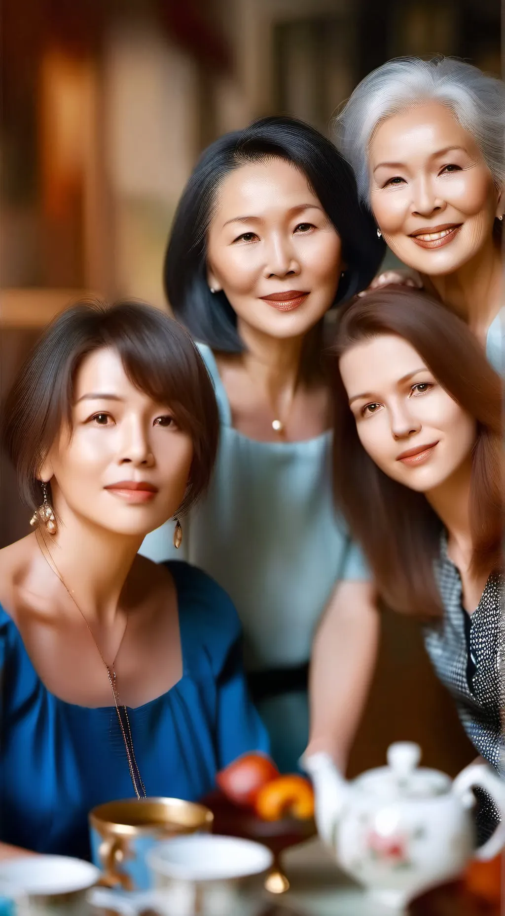 ai character: Family time. background