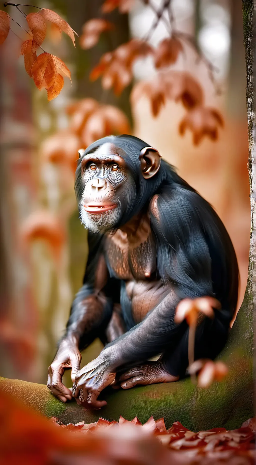ai character: chimpanzee background