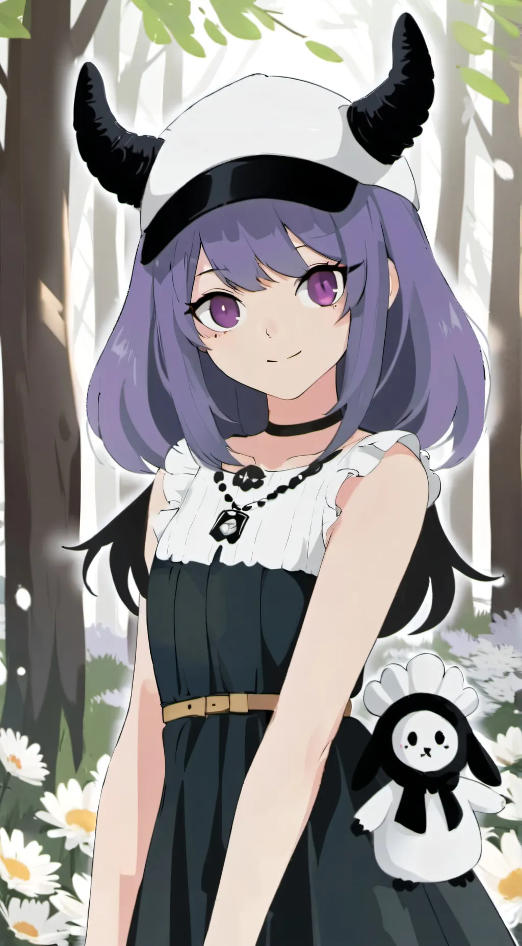 ai character: KUROMI background