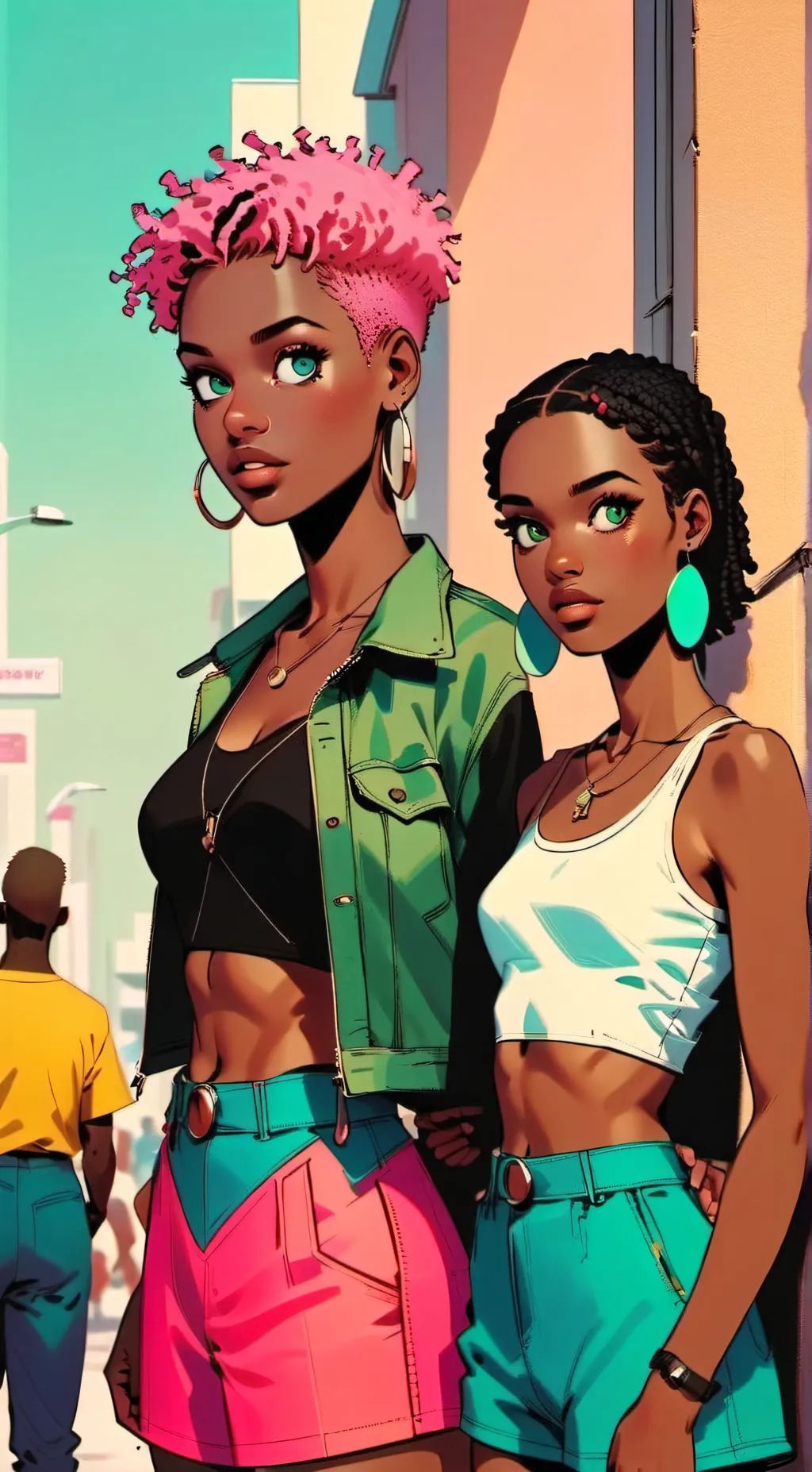 ai character: Rose & Amy background