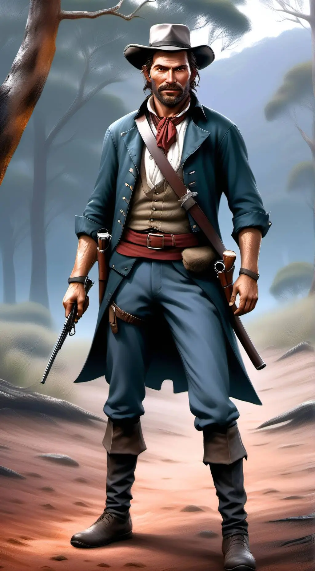 ai character: The Bushranger background