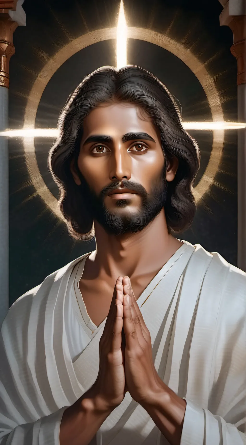 ai character: Jesus Christ  background