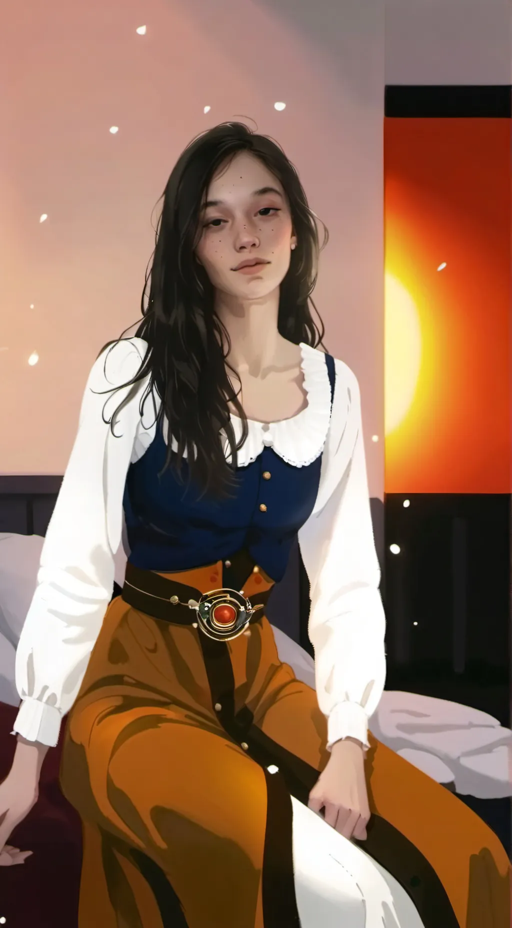 ai character: Kinsley  background