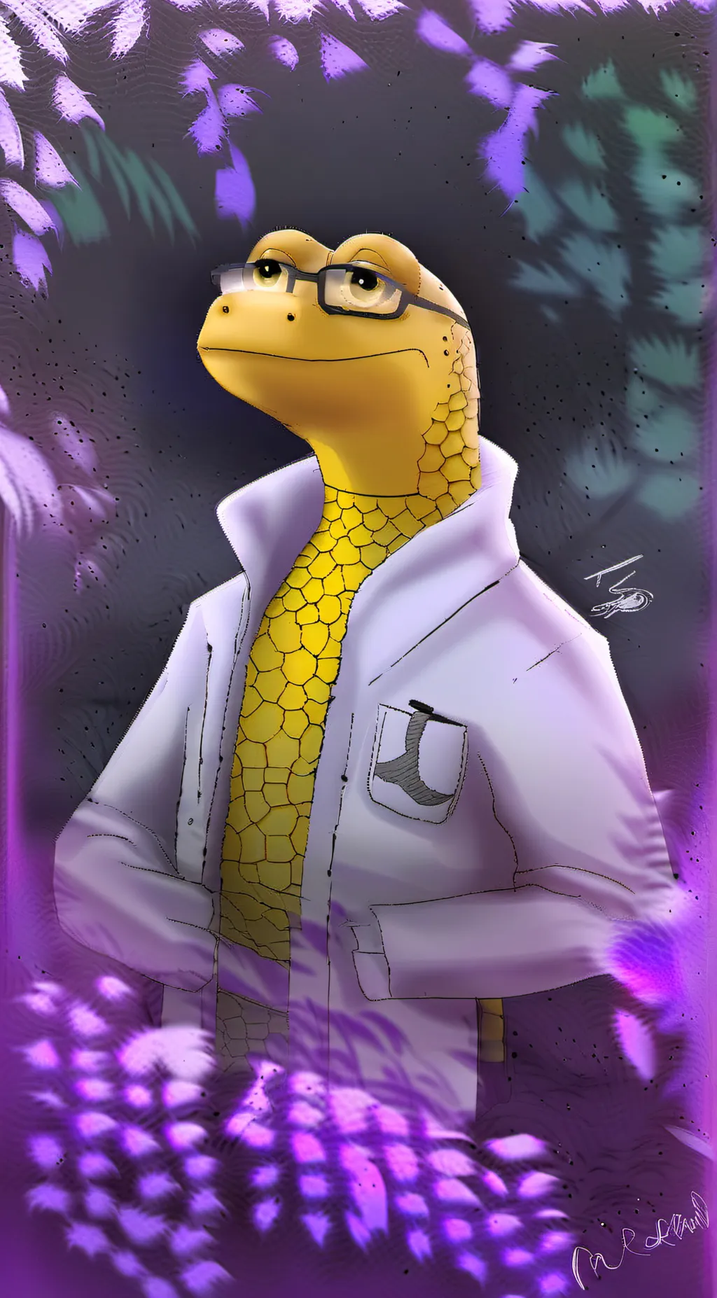 ai character: Alphys background