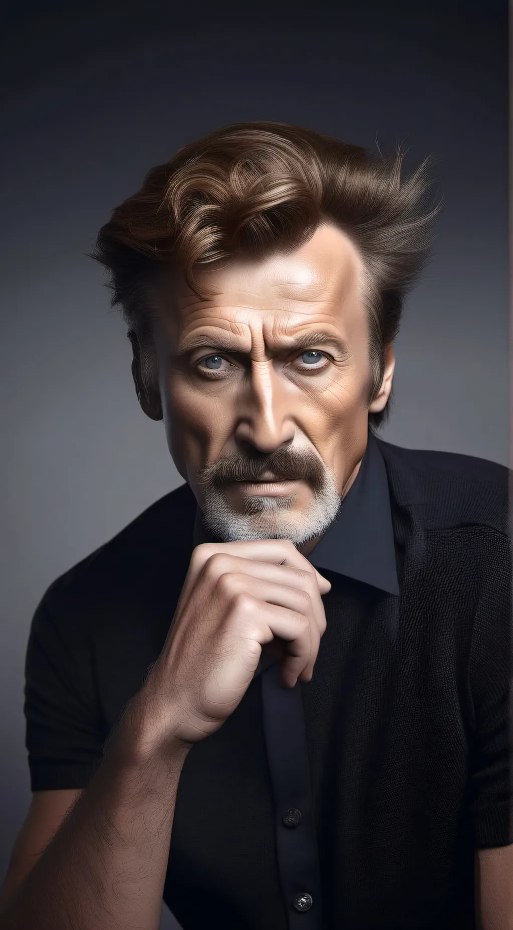 ai character: Johnny Hallyday  background