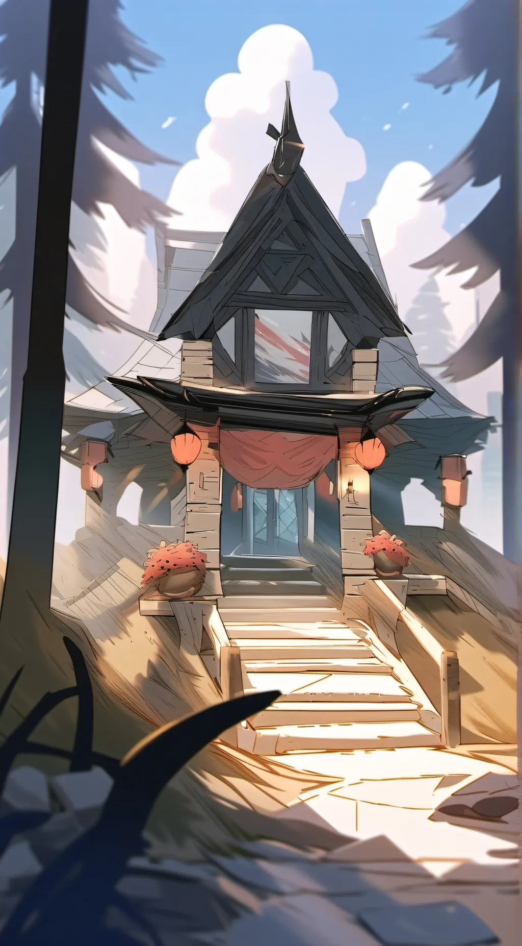 ai character: vee meating nezuko background