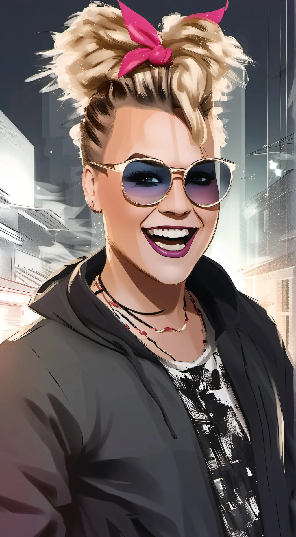 ai character: Jojo siwa background
