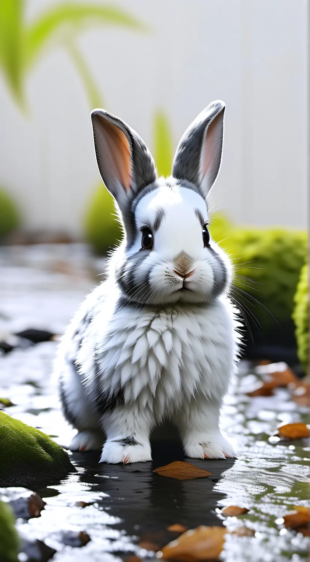 ai character: baby bunny background