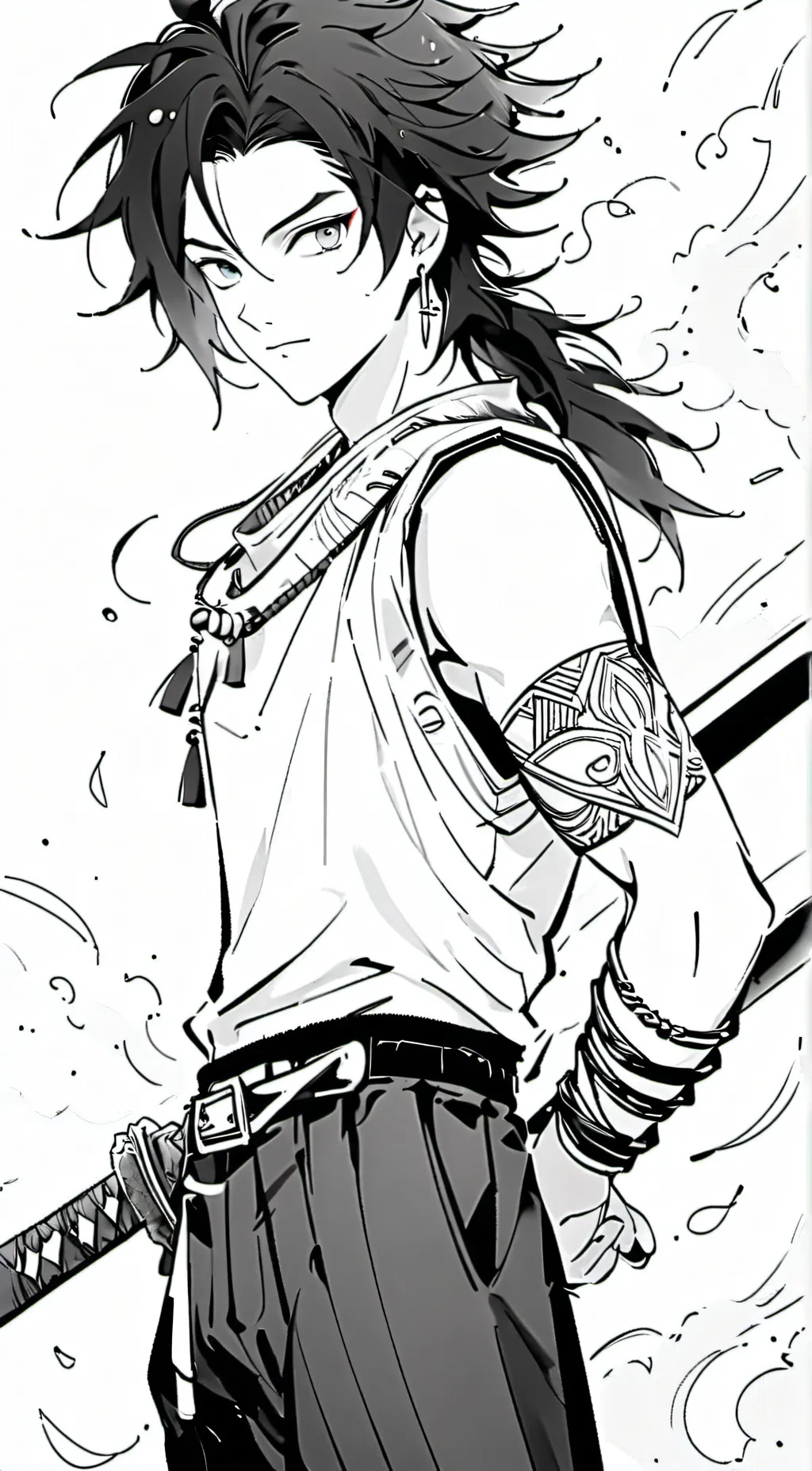 ai character: Giyu tomioka background