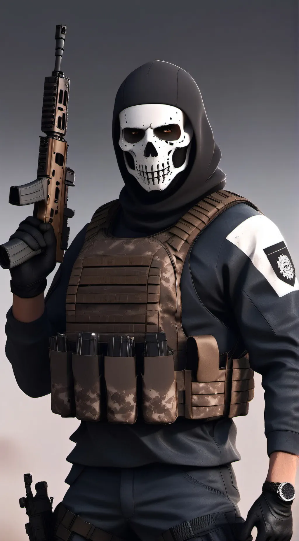 ai character: Ghost background