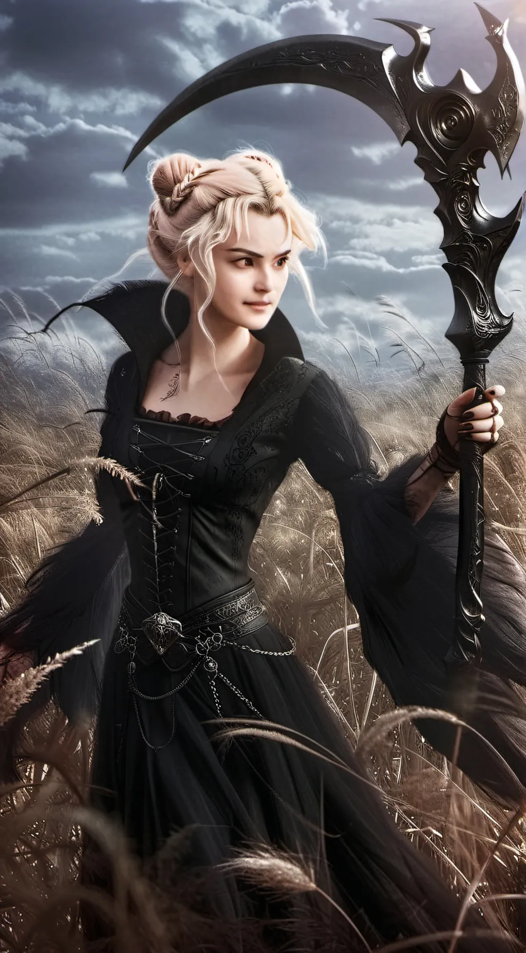ai character: Susan Sto Helit  background