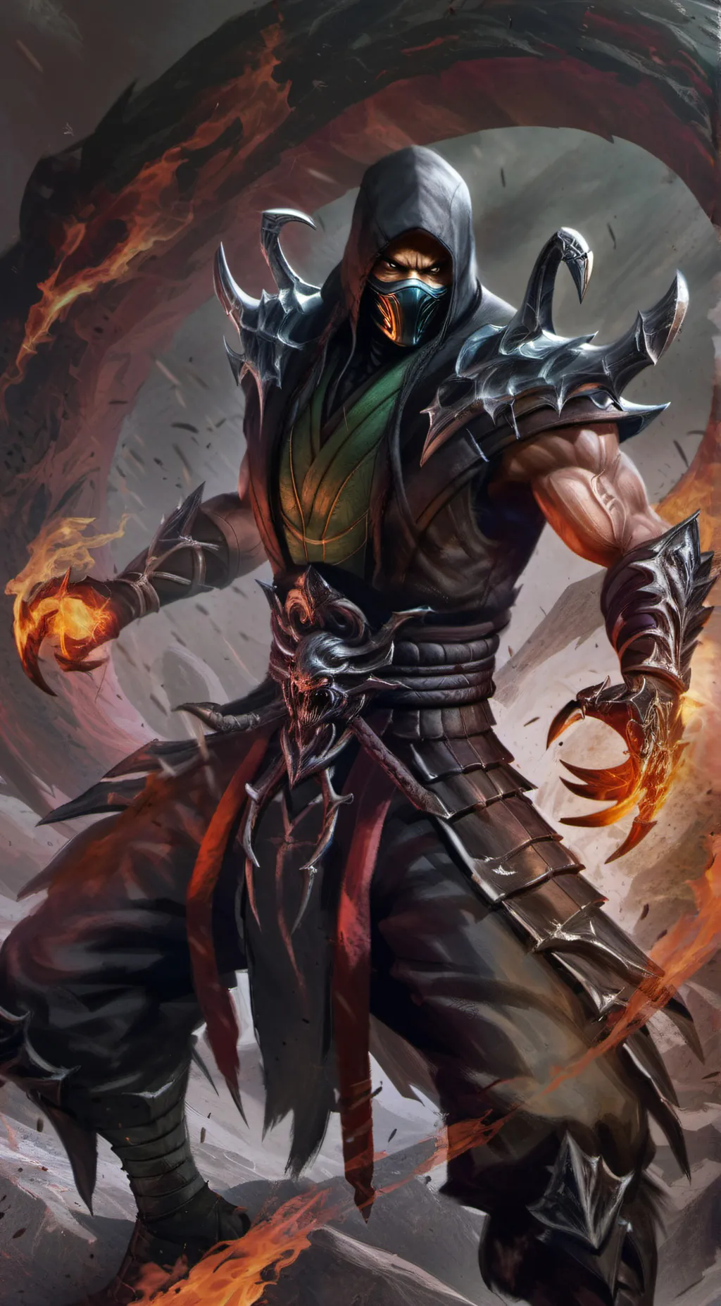 ai character: scorpion  background