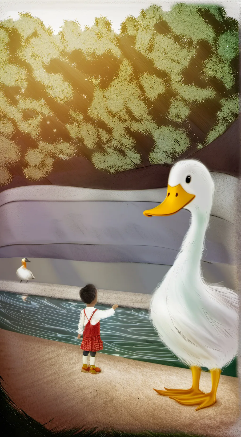 ai character: duck background