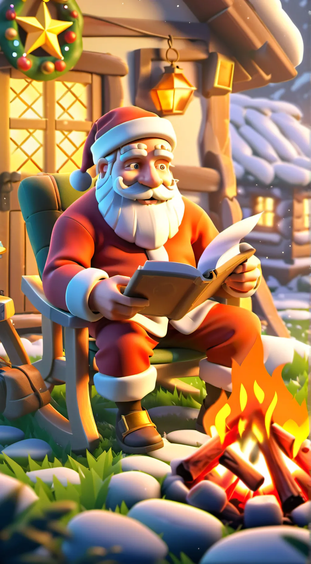 ai character: Santa meme background