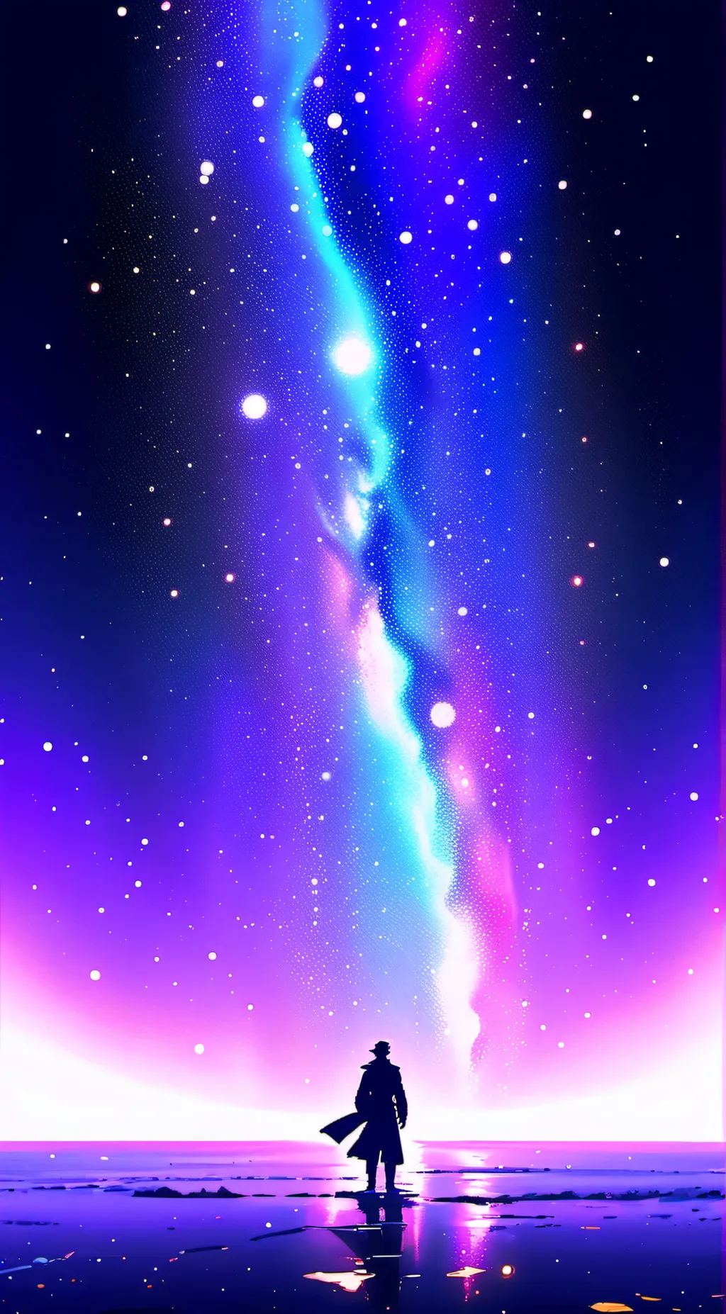 ai character: Neptune solarballs background