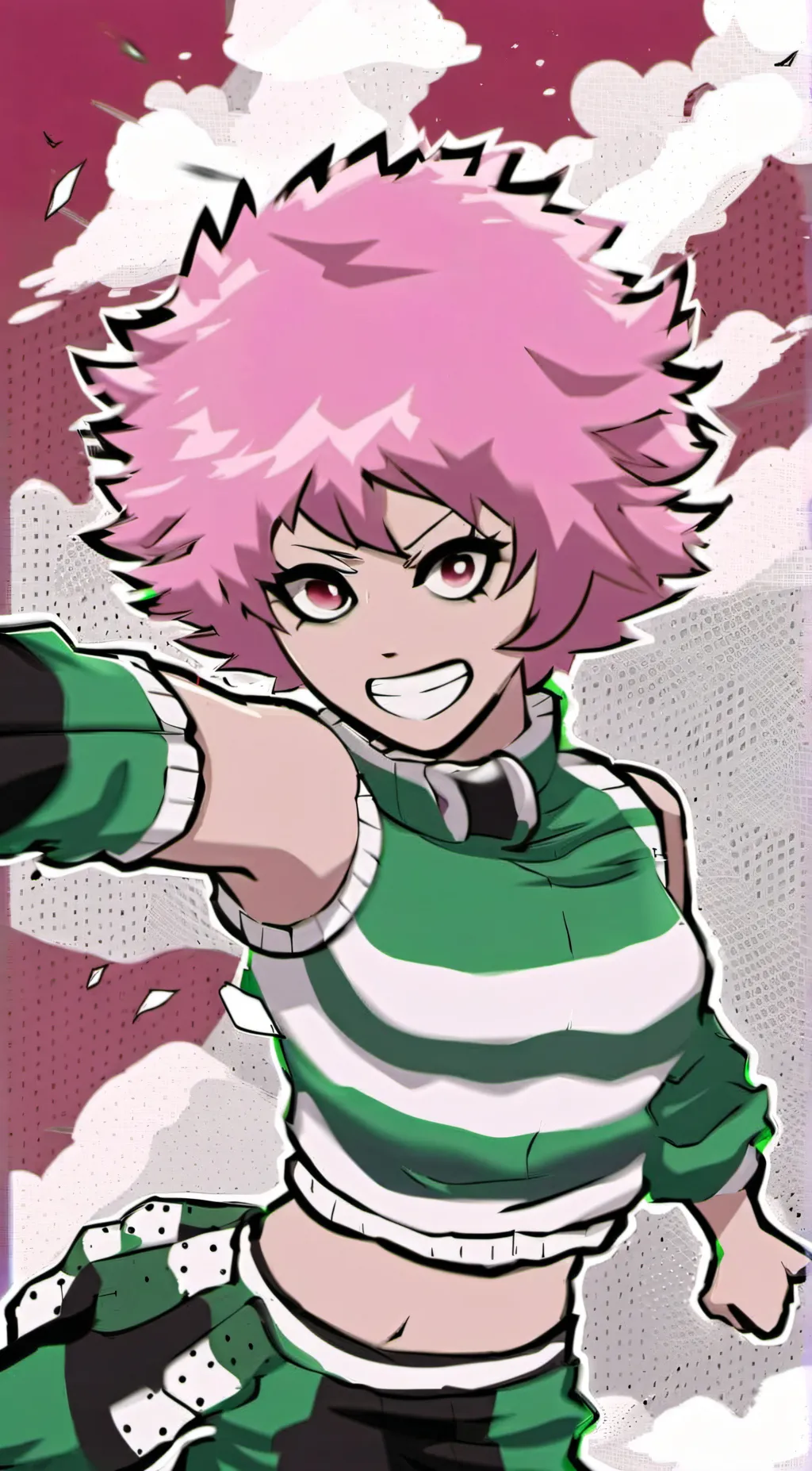 ai character: MHA X JJK background