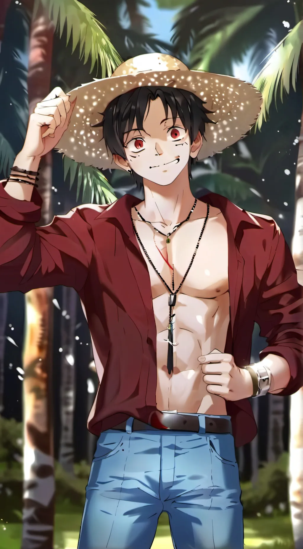 ai character: Luffy (ep 254) background