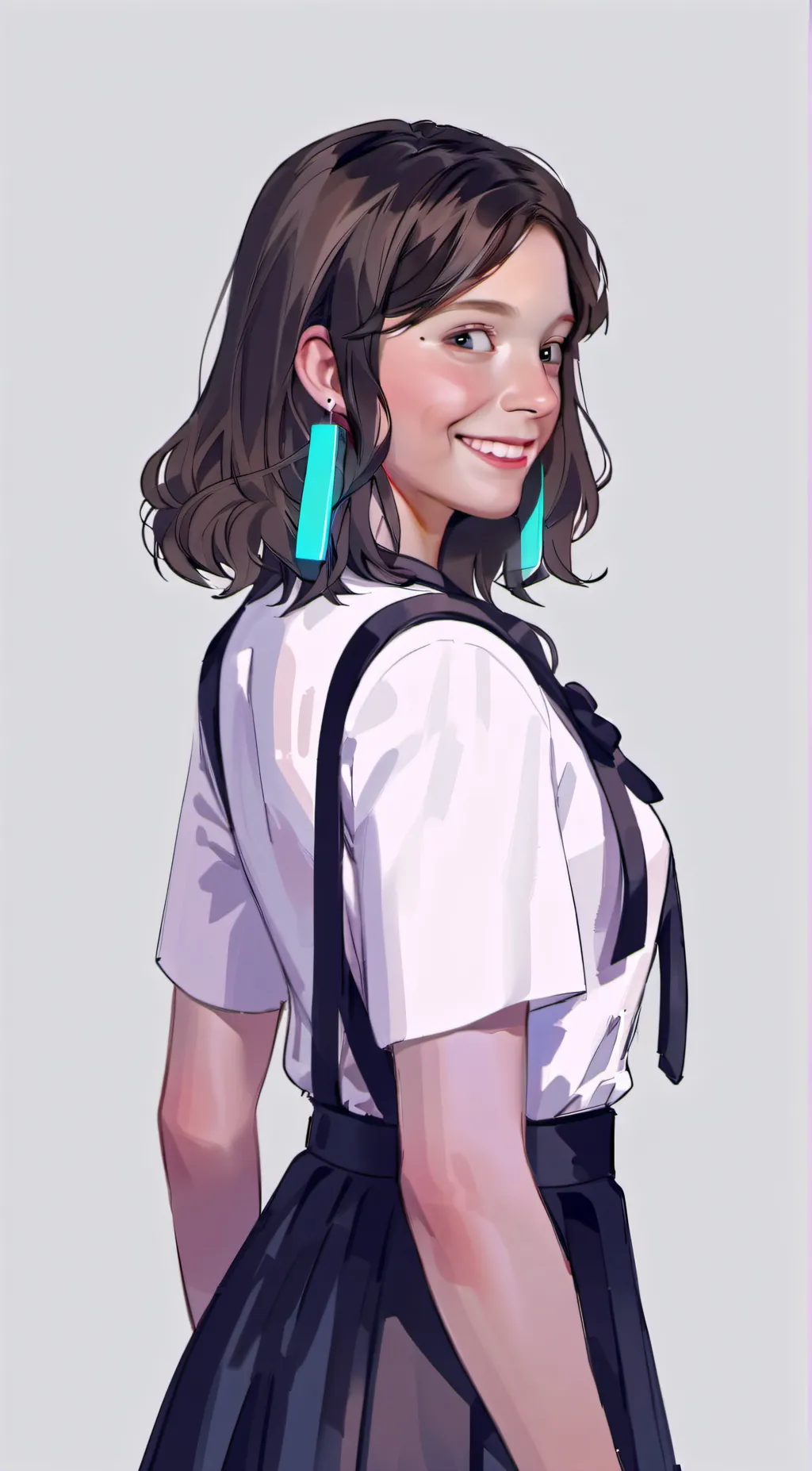 ai character: Violet background