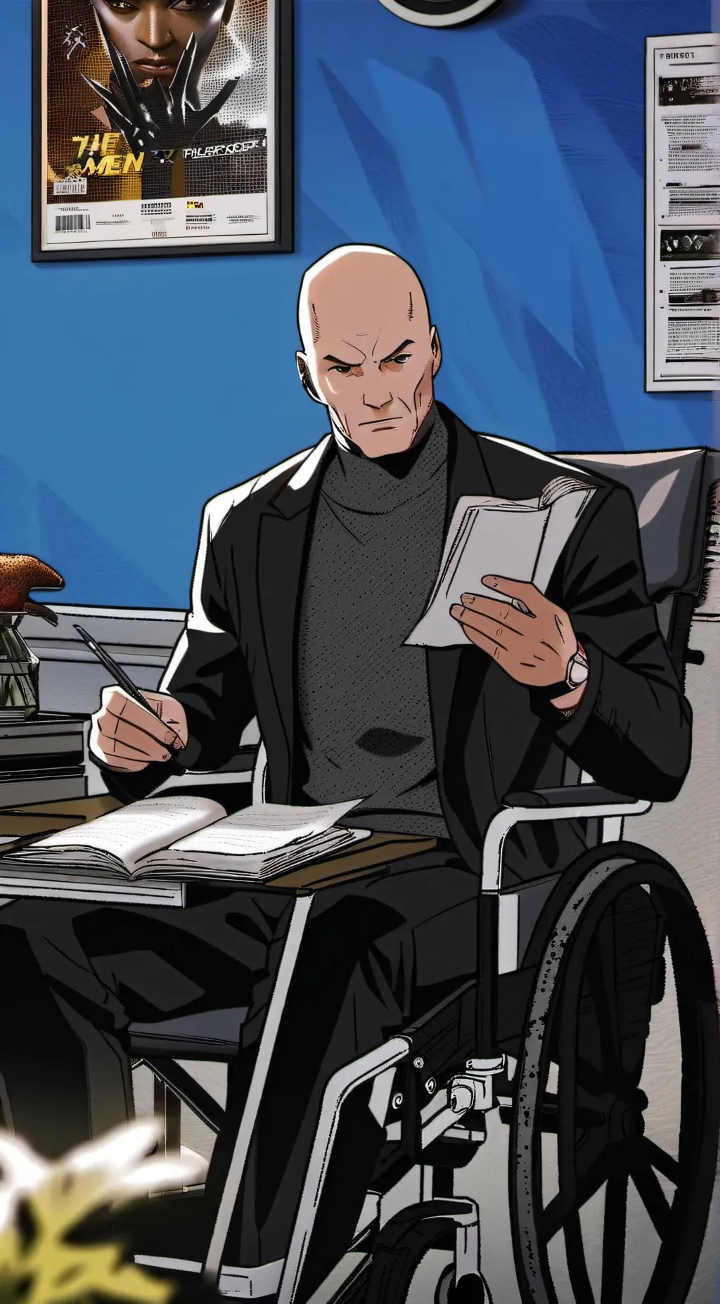 ai character: Professor X background