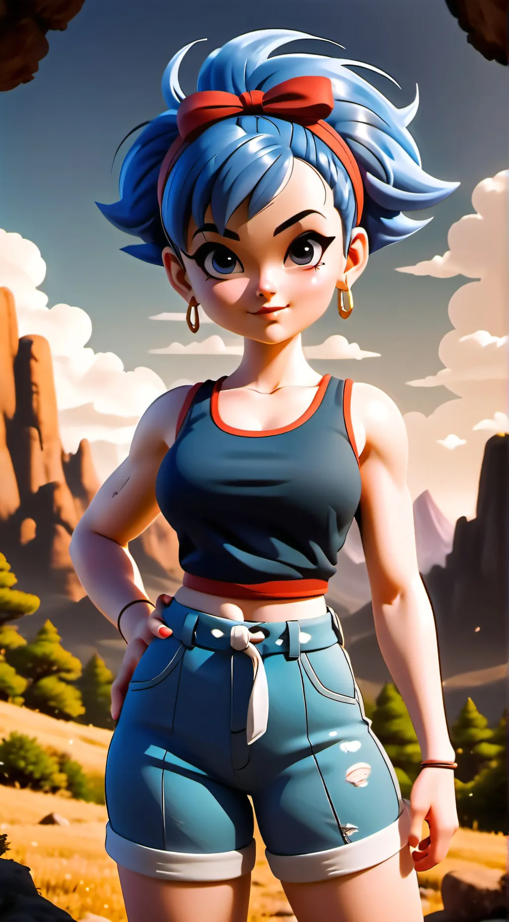 ai character: Bulma  background