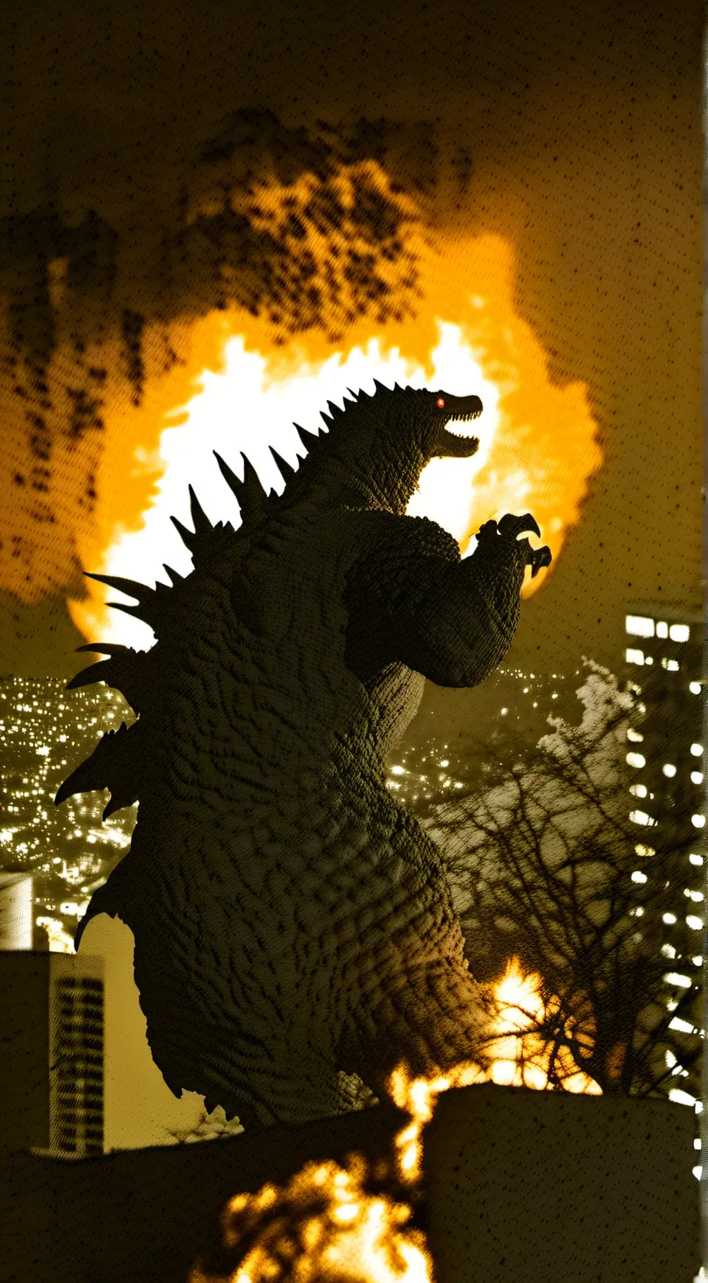 ai character: Godzilla Attacks!  background