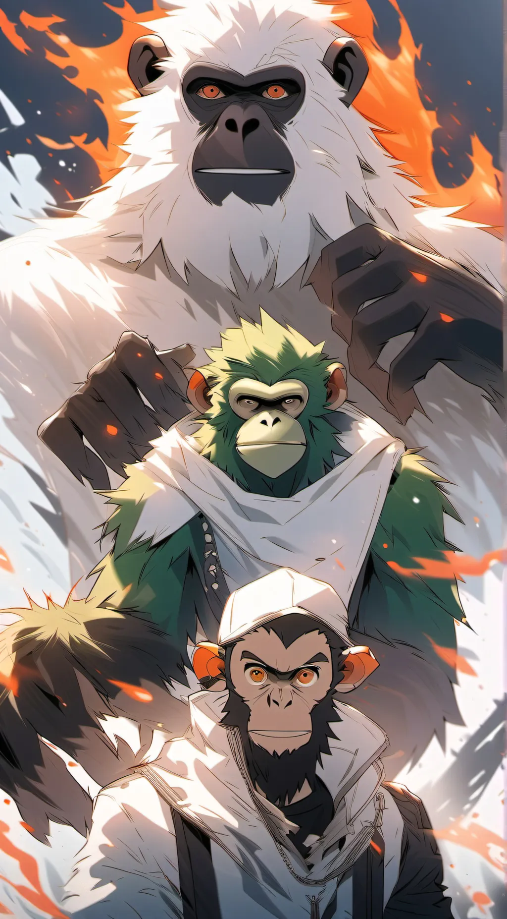 ai character: Lava Monke!!! background