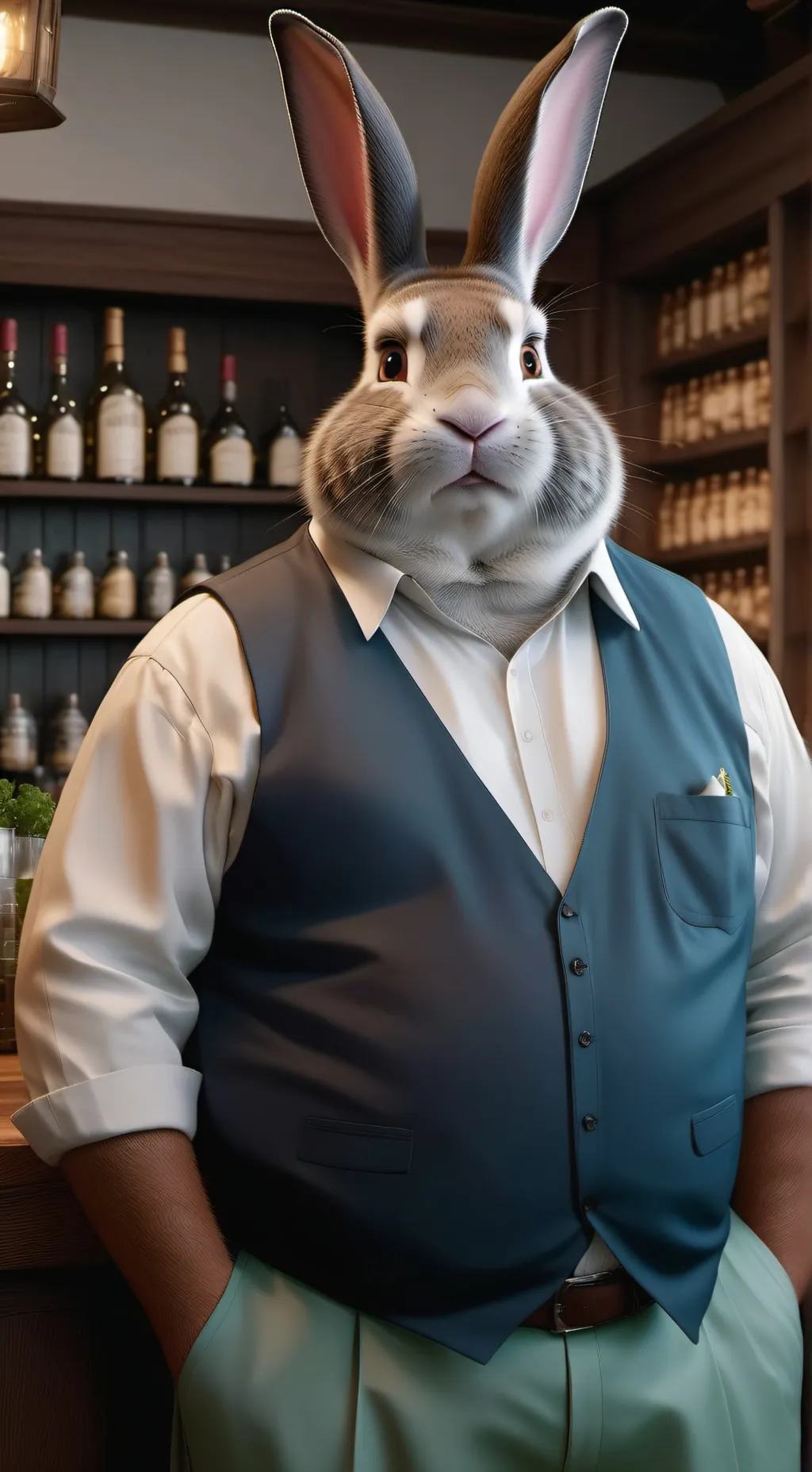 ai character: super fat queso background