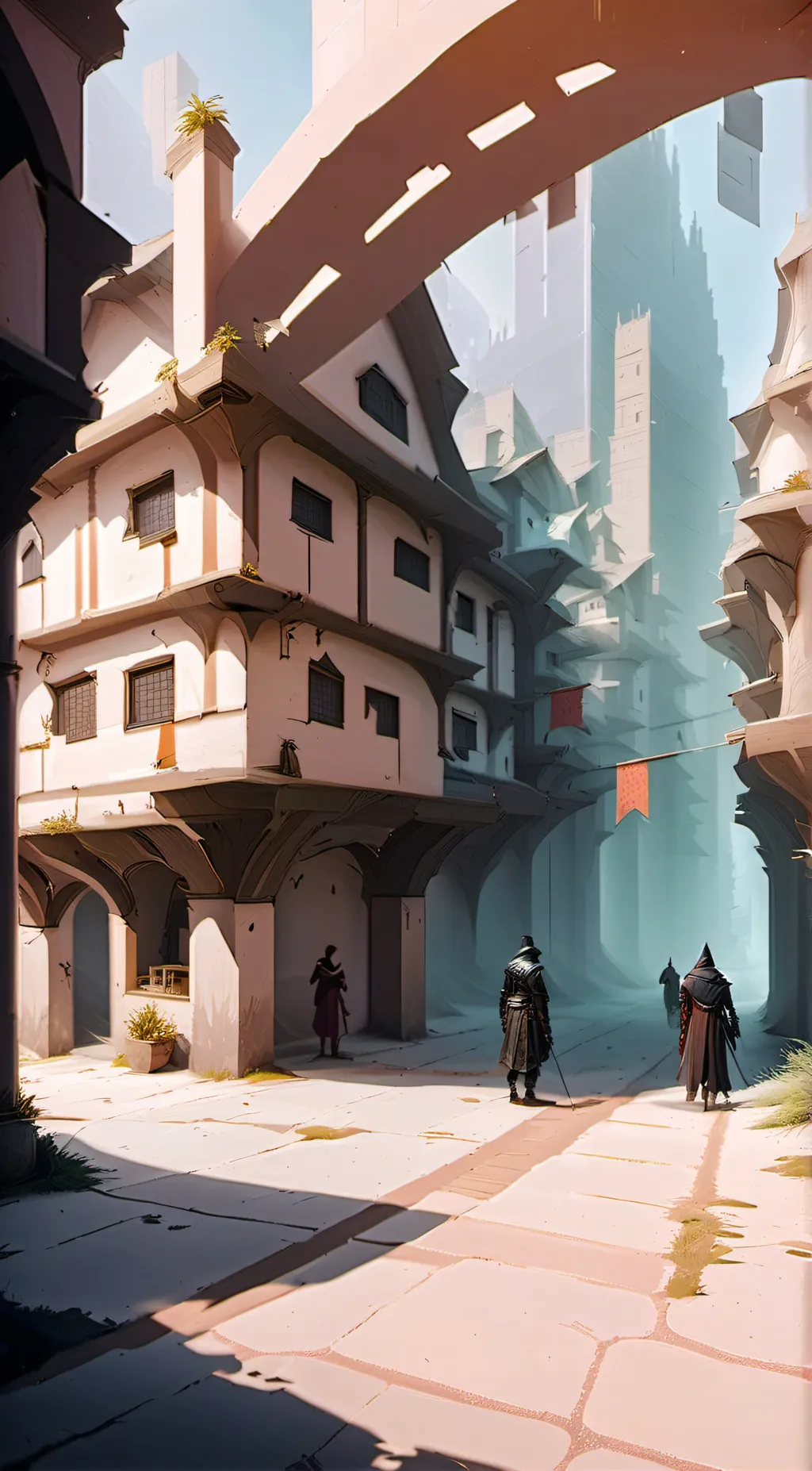 ai character: Dystopia city background
