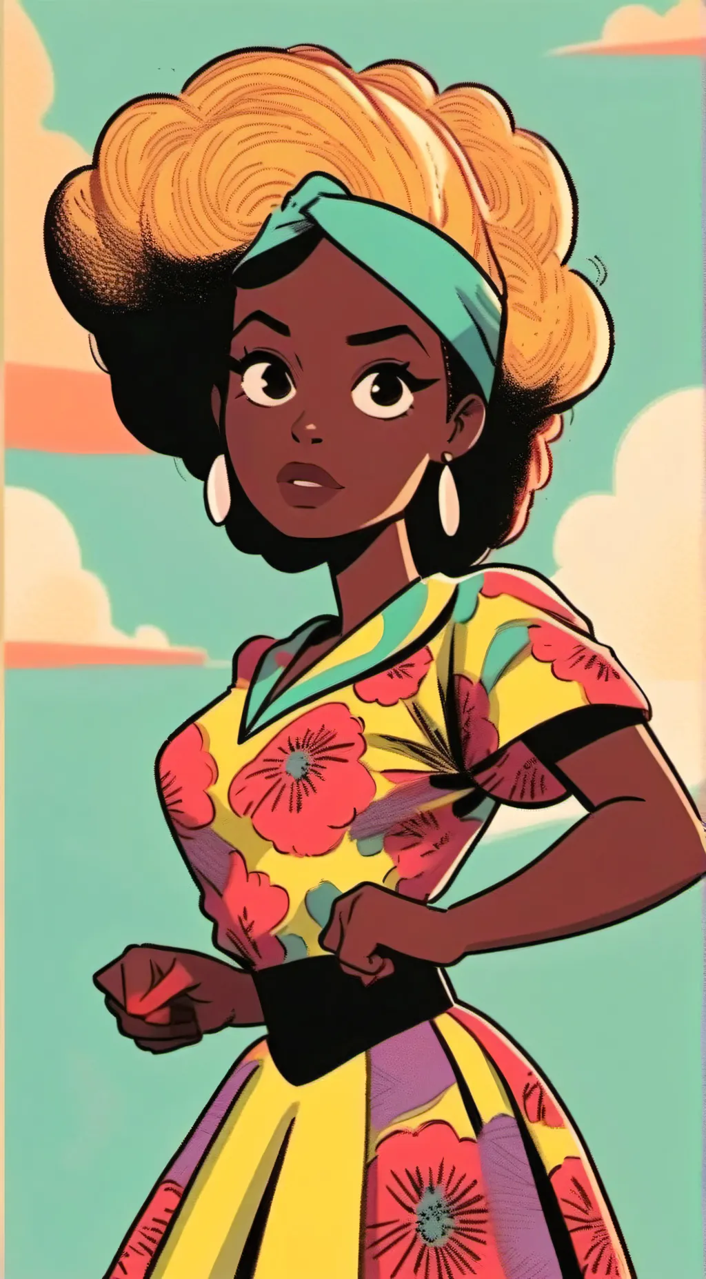 ai character: rose background